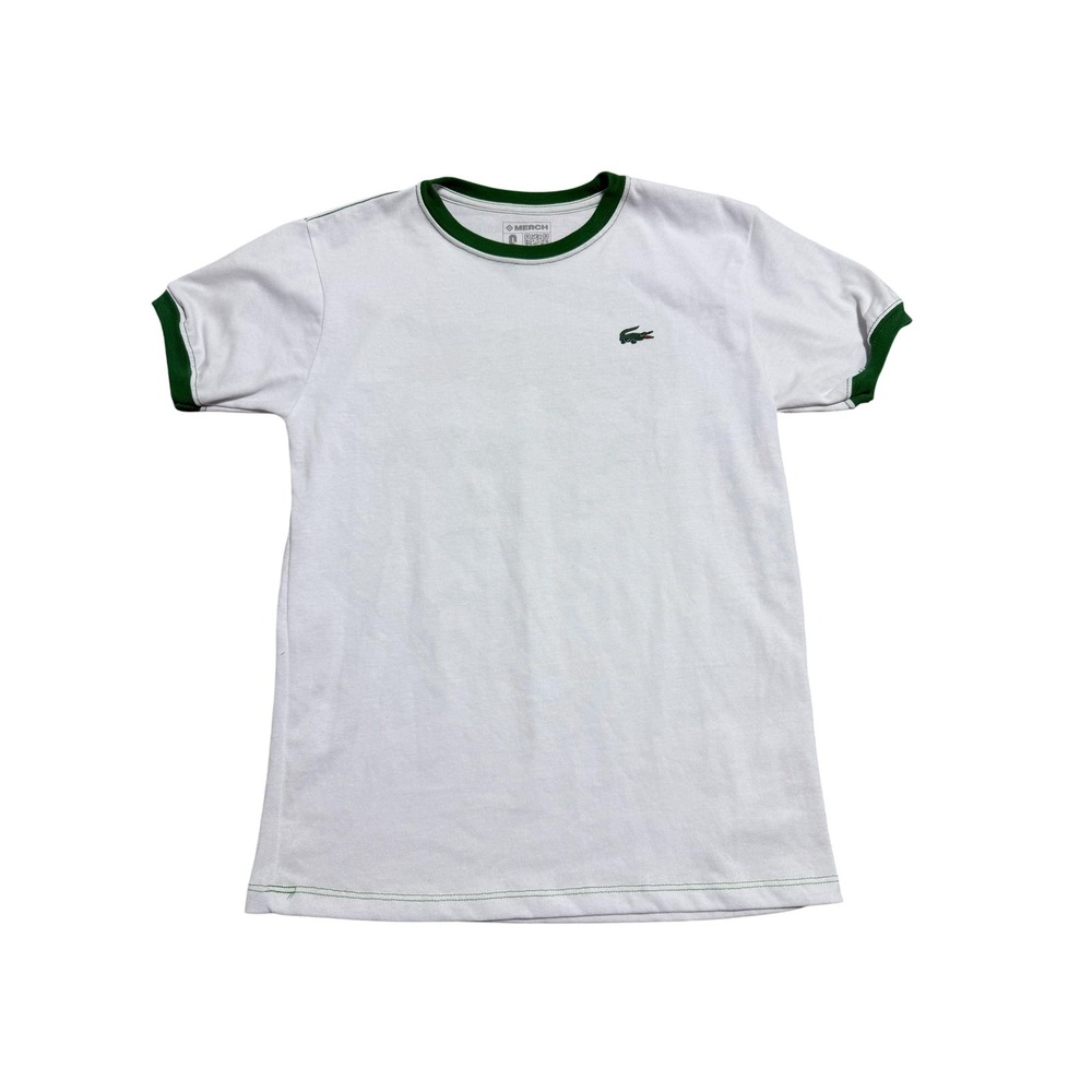 Lacosta Del Sol Shirt Mens Small‎ White Ringer Parody Alligator MERCH Tee